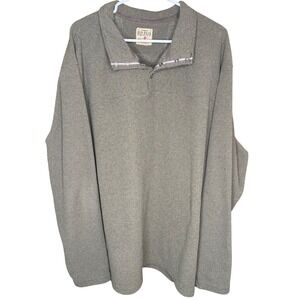 Red Head Pullover Mens 3XL Green Excellent Quarter Snap Fleece Textured Sweater